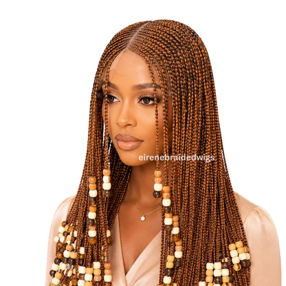 Fulani Cornrow Braids Wig with Beads for Black Women – product image 7