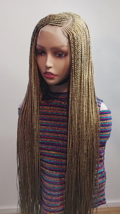 Braided Wigs For Black Women Fulani Braided Wig: Long Ghana Weave, Lace Frontal