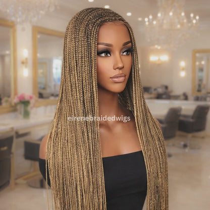 Braided Wigs For Black Women Braided Wig: C-Cut Lace Frontal Conrow Weave