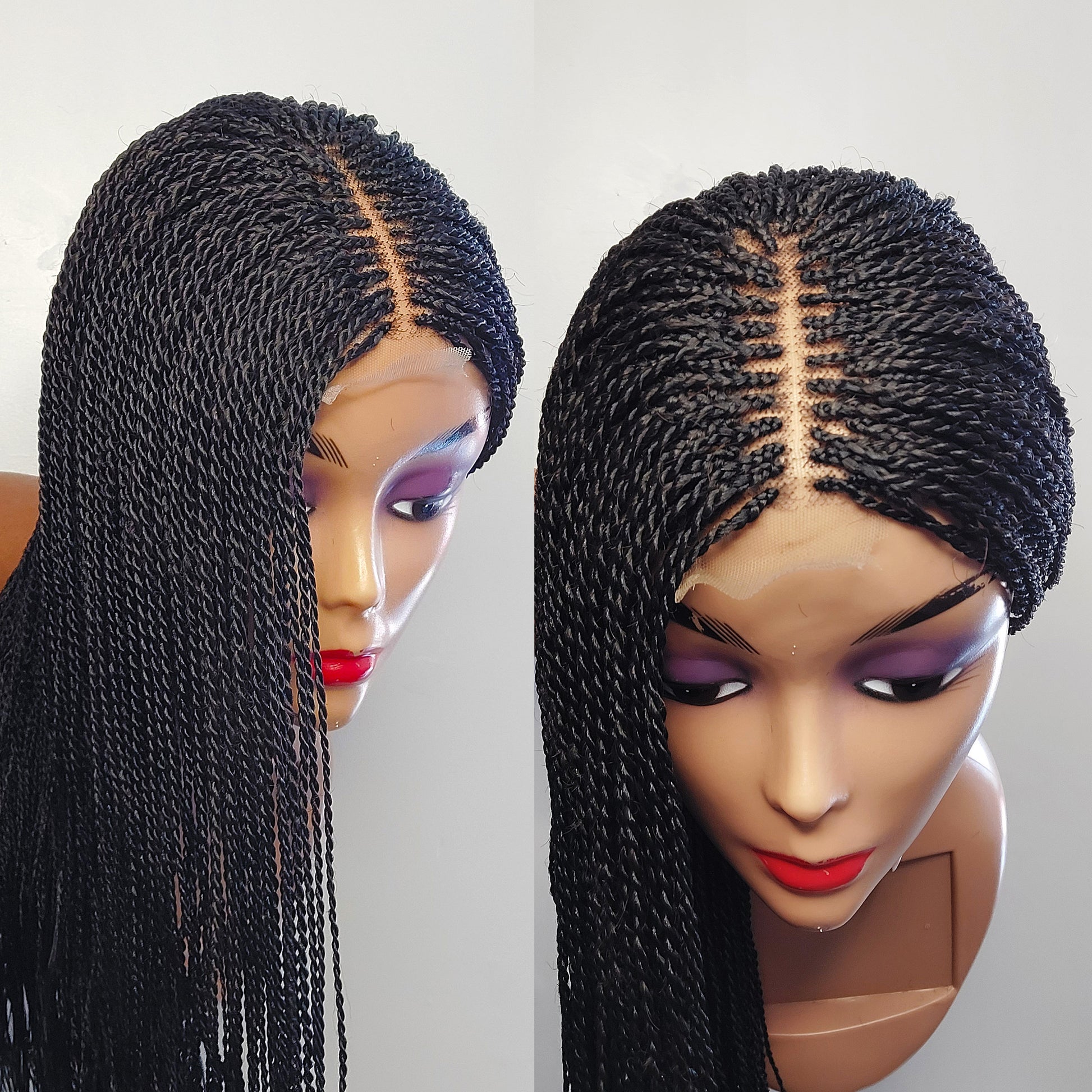Micro Braided Wig, Senegalese Twists, Full Frontal/closure/full