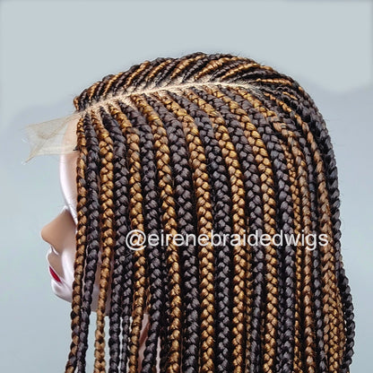 Two Tone Fulani Conrow Braided Wig