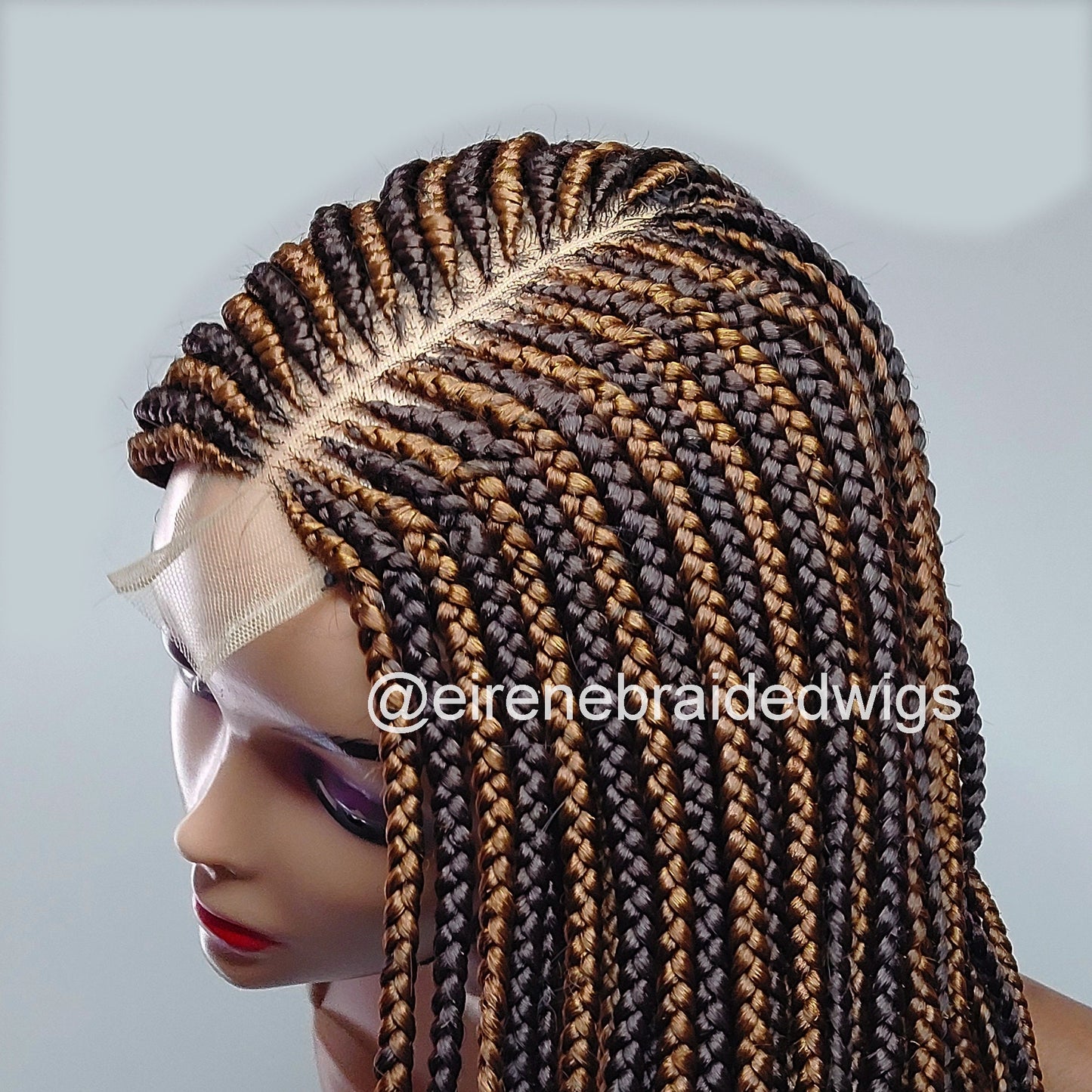 Two Tone Fulani Conrow Braided Wig