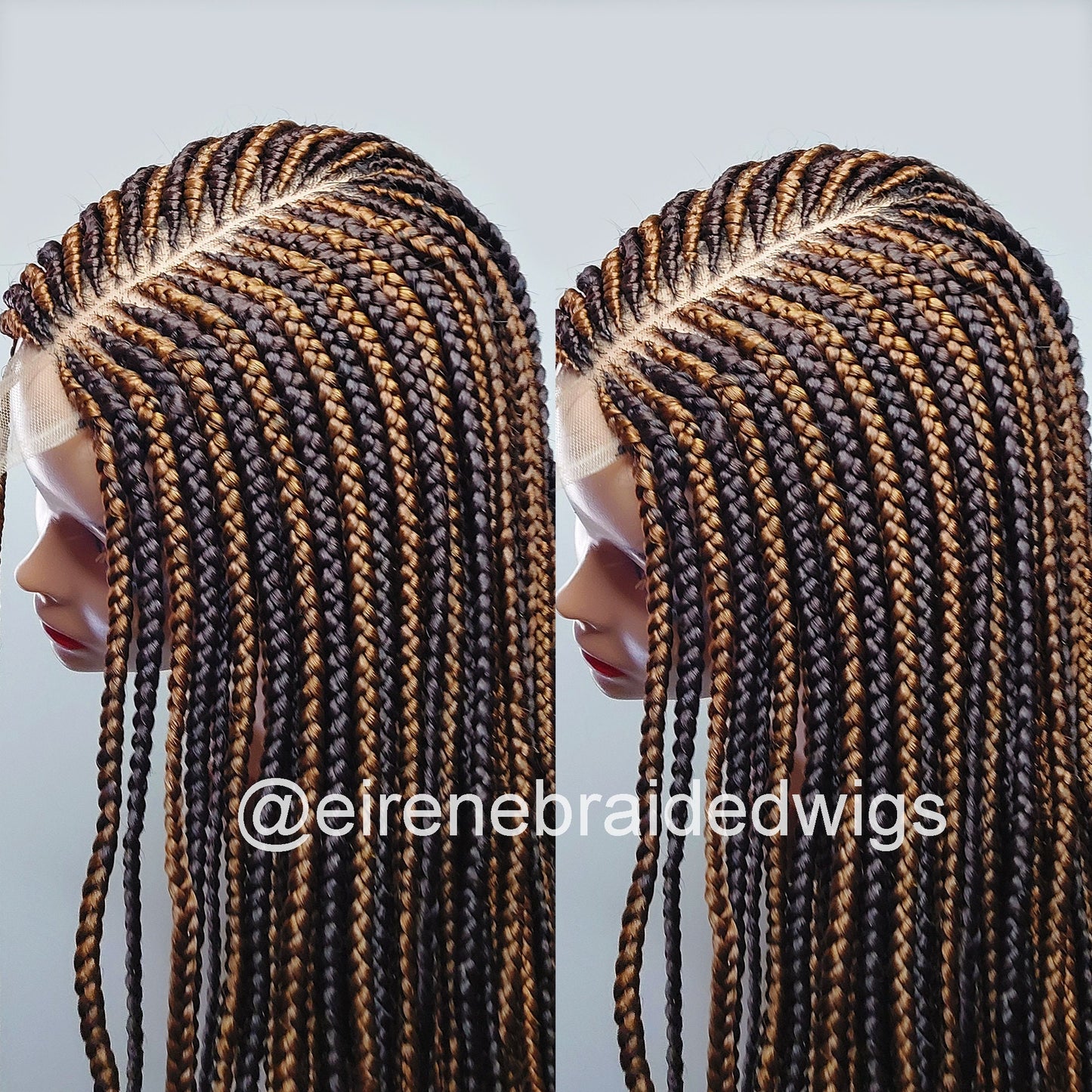 Two Tone Fulani Conrow Braided Wig