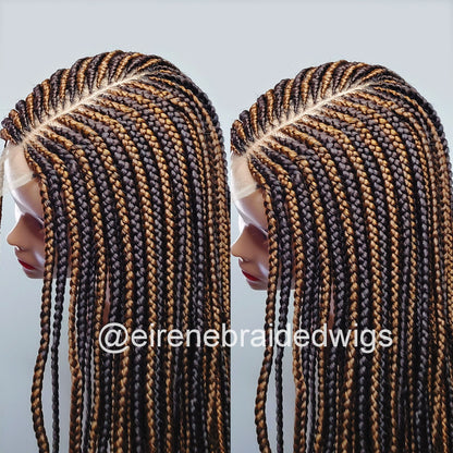 Two Tone Fulani Conrow Braided Wig