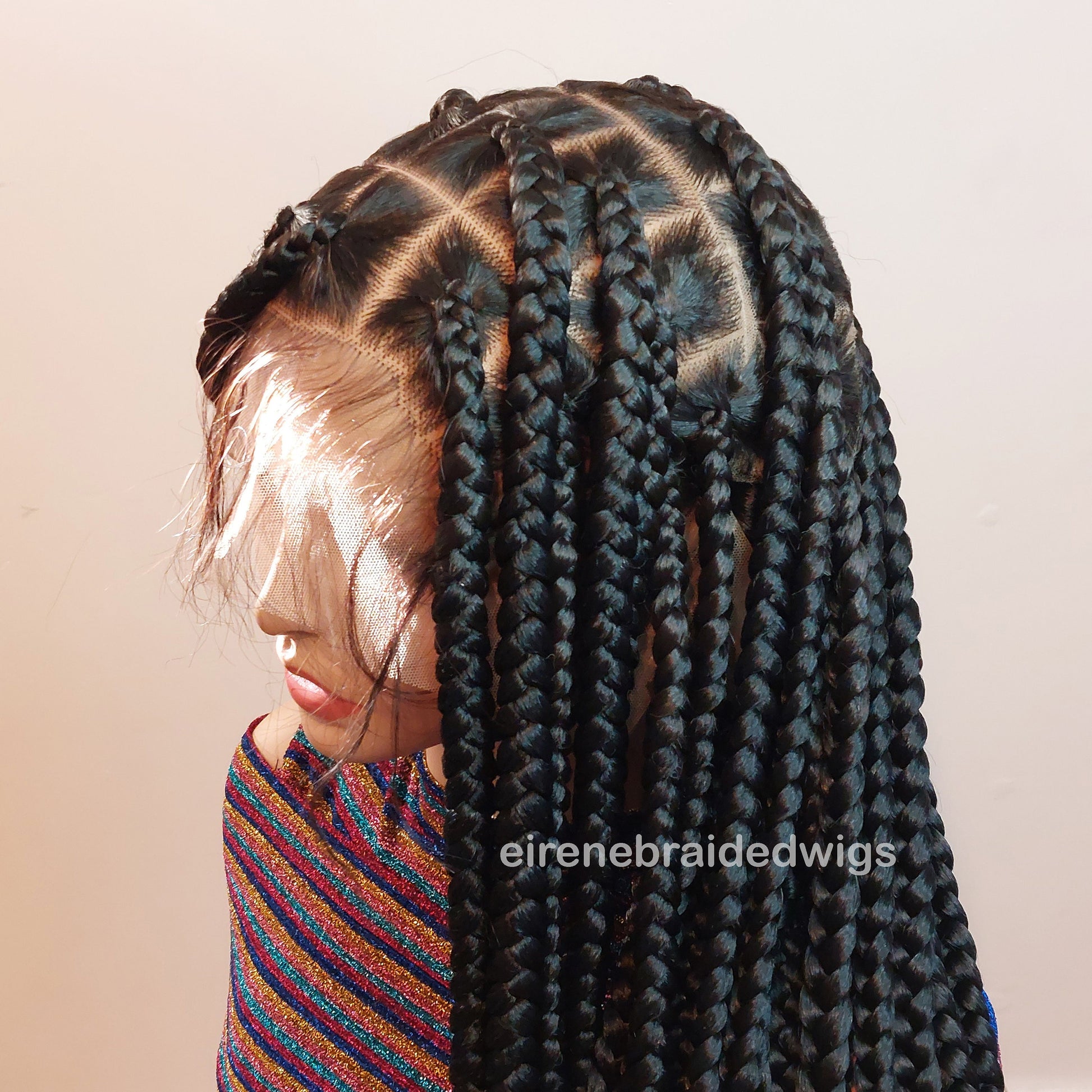 Knotless Full Lace Big Box Braids Wig – eirenebraidedwigs