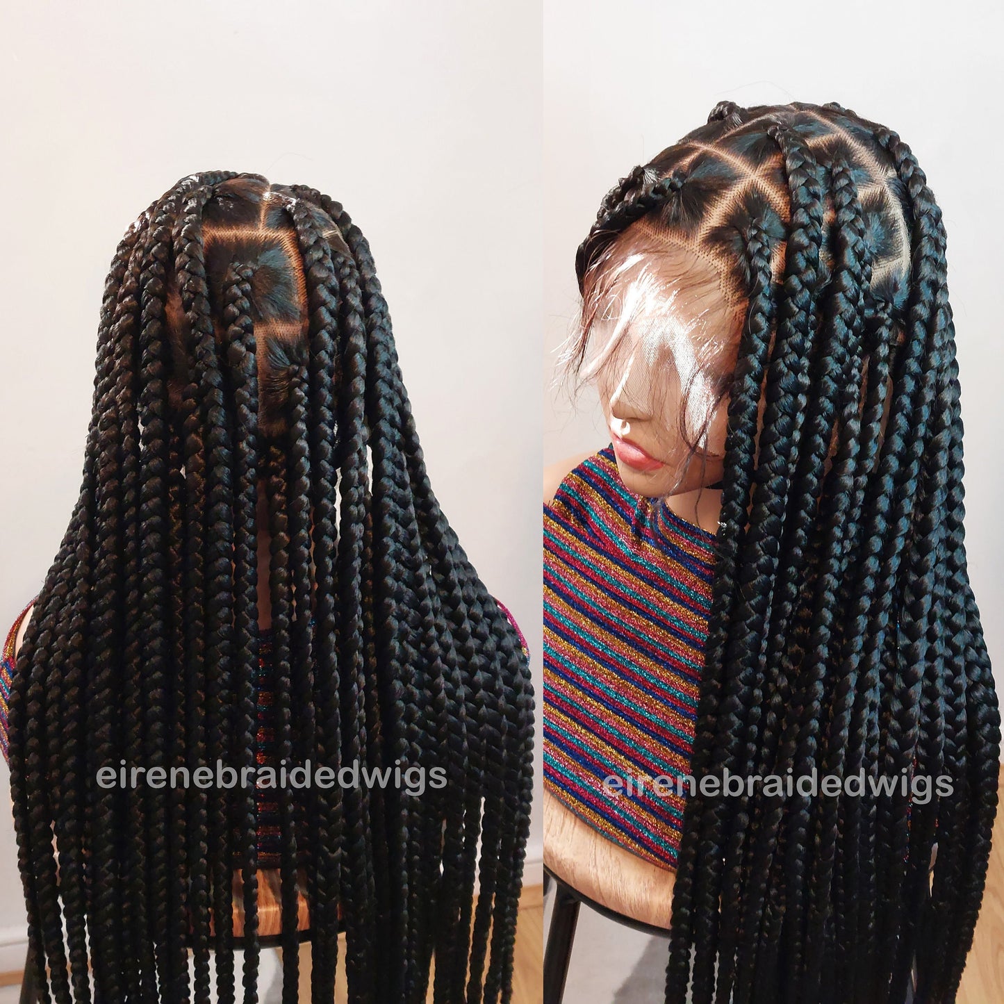 Knotless  Full Lace Big Box Braids Wig